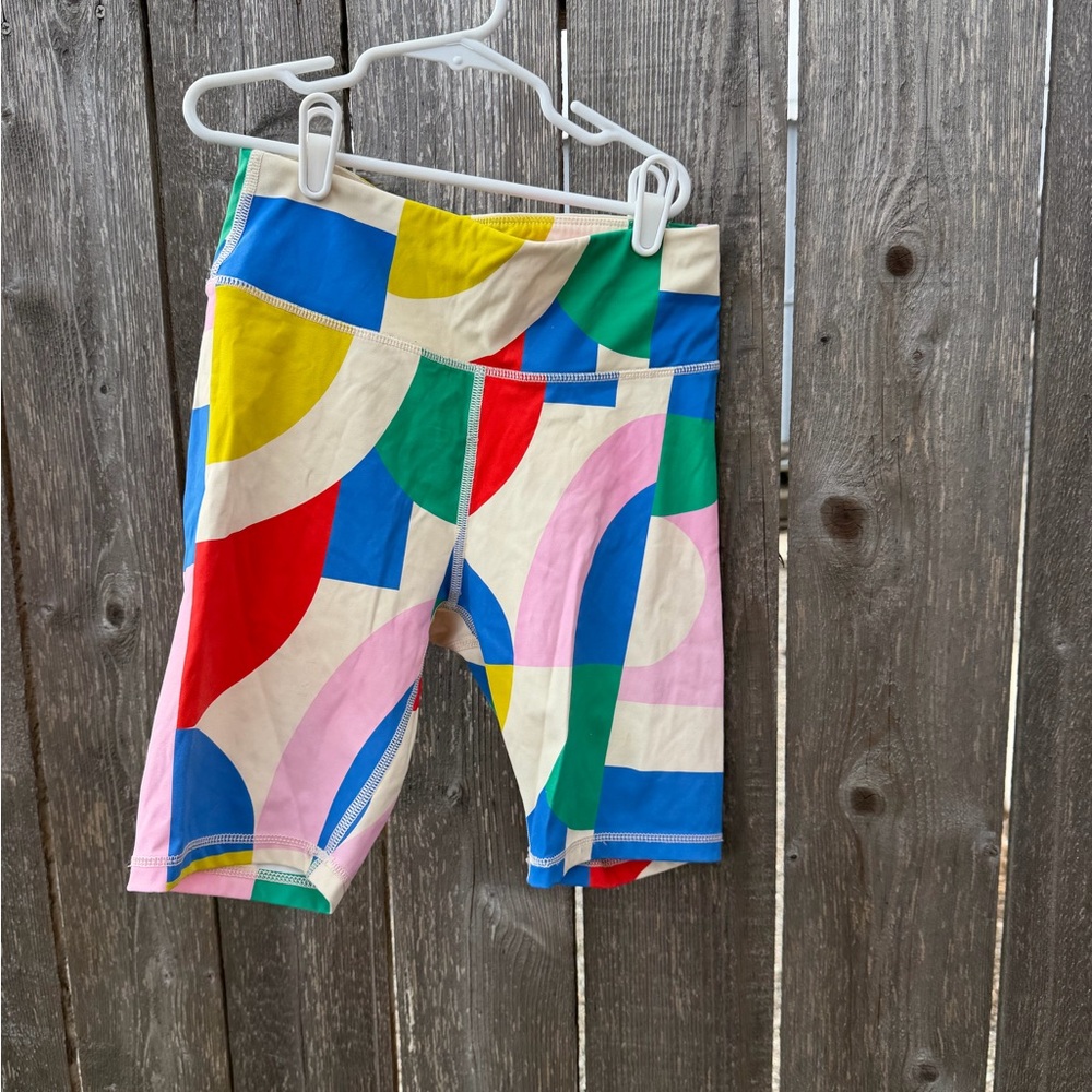Girls 12 Hanna Andersson Colorful Abstract Pattern Bike Shorts